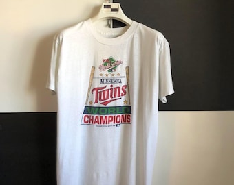 Vintage 90s Minnesota Twins Baseball Team Single Stitch Grey T