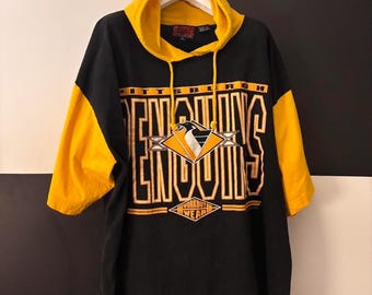Camiseta con capucha vintage de los Pittsburg Penguins