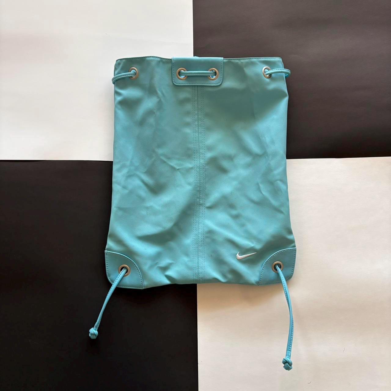 light blue nike drawstring bag
