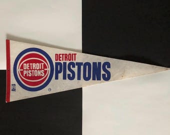 Vintage Detroit Pistons Pennant Flag