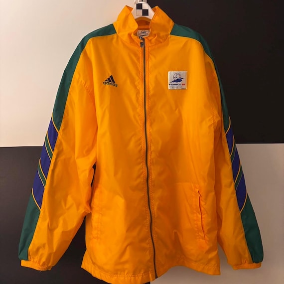 Vintage 1998 Adidas Brazil World Cup France Windbreaker. - Etsy