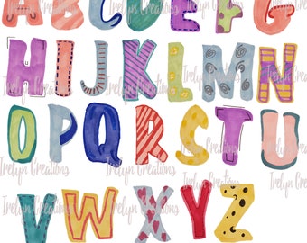 Cute Fun Mandala Flower Bubble Letters Alphabet Font Png Etsy