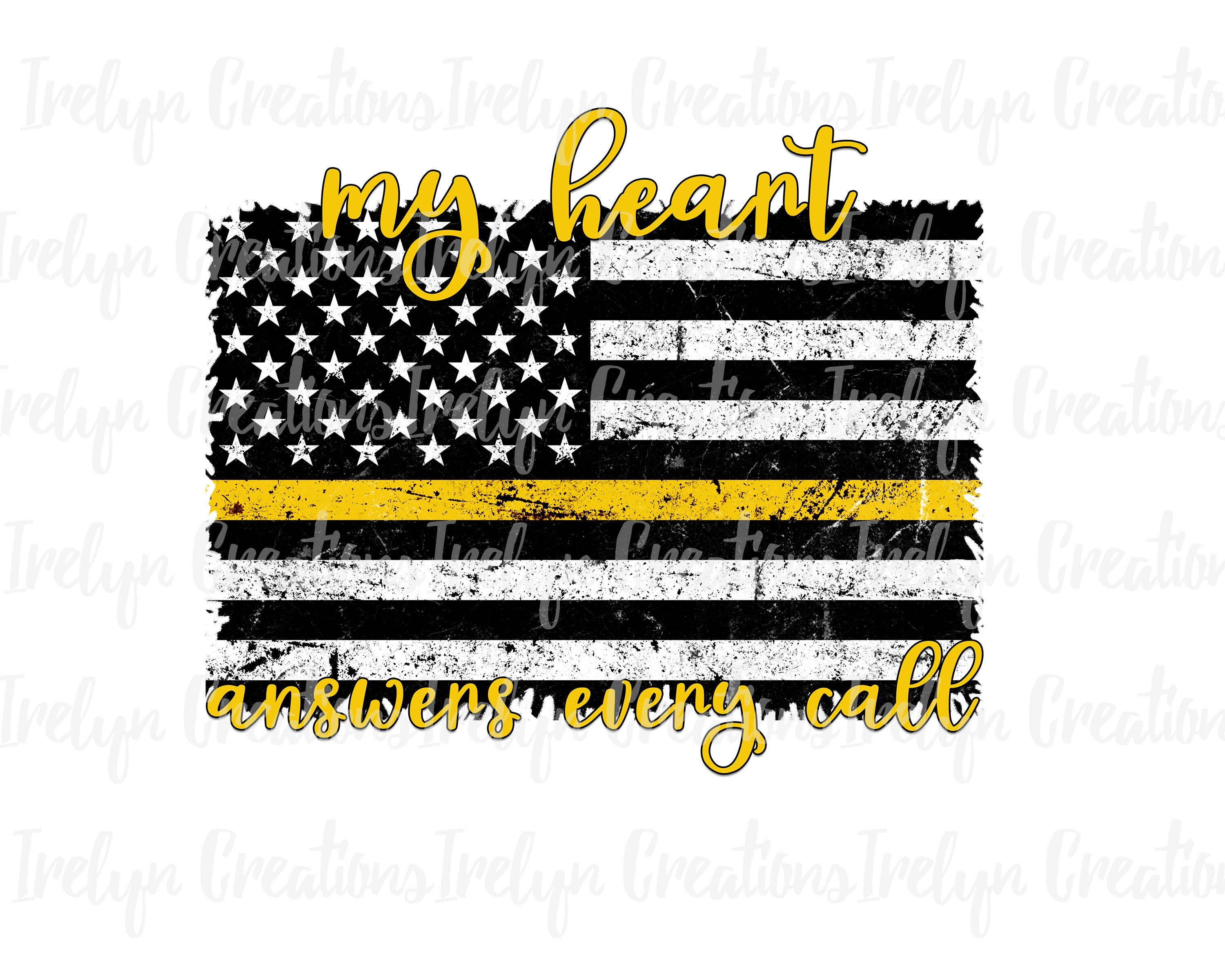 Thin Gold Line Distressed American Flag My Heart Answers Every Etsy