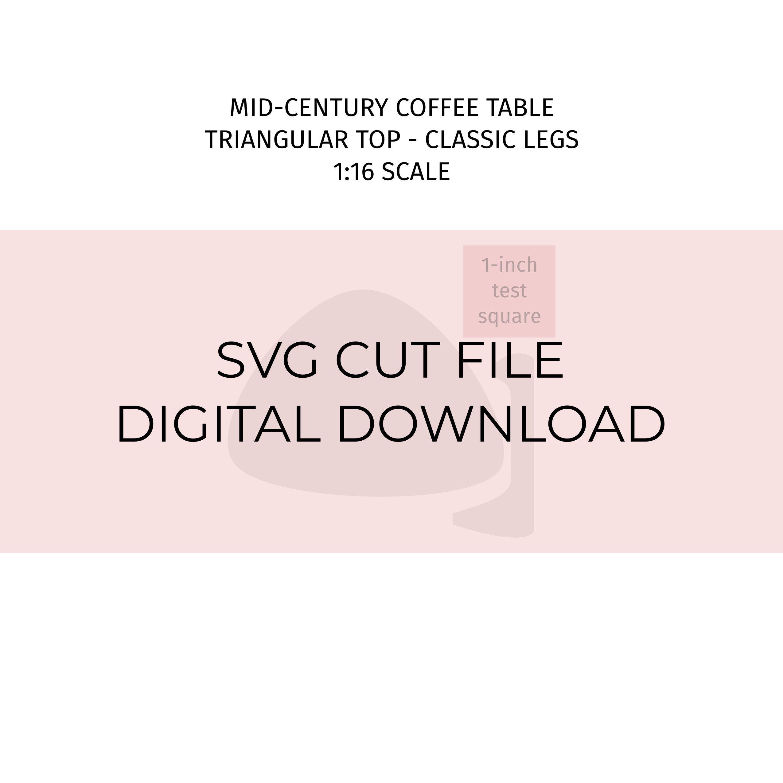 SVG File for 1:16 Scale Dollhouse Miniature Mid-century - Etsy