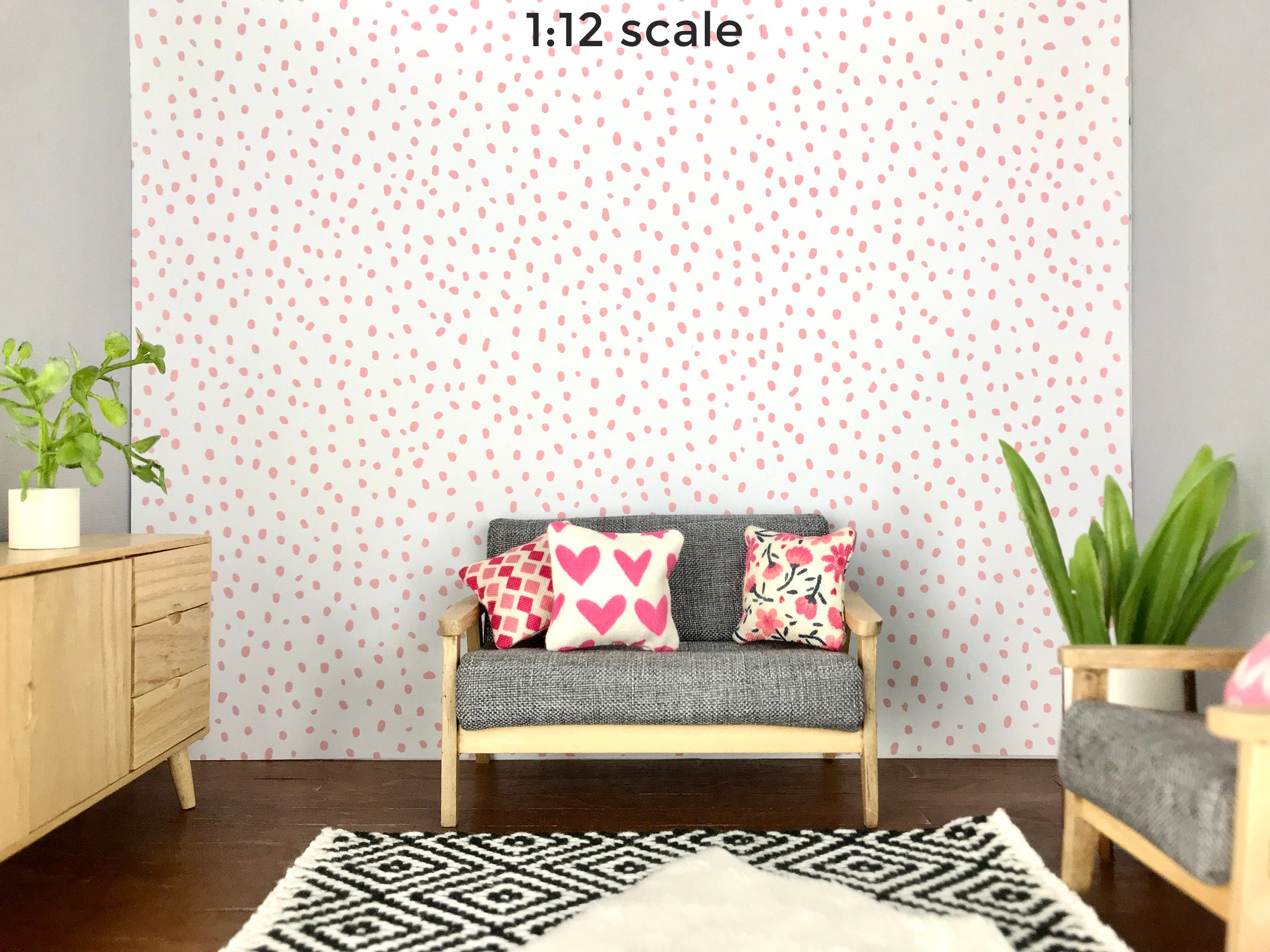 Dollhouse Wallpaper PDF Download Printable Modern - Etsy UK