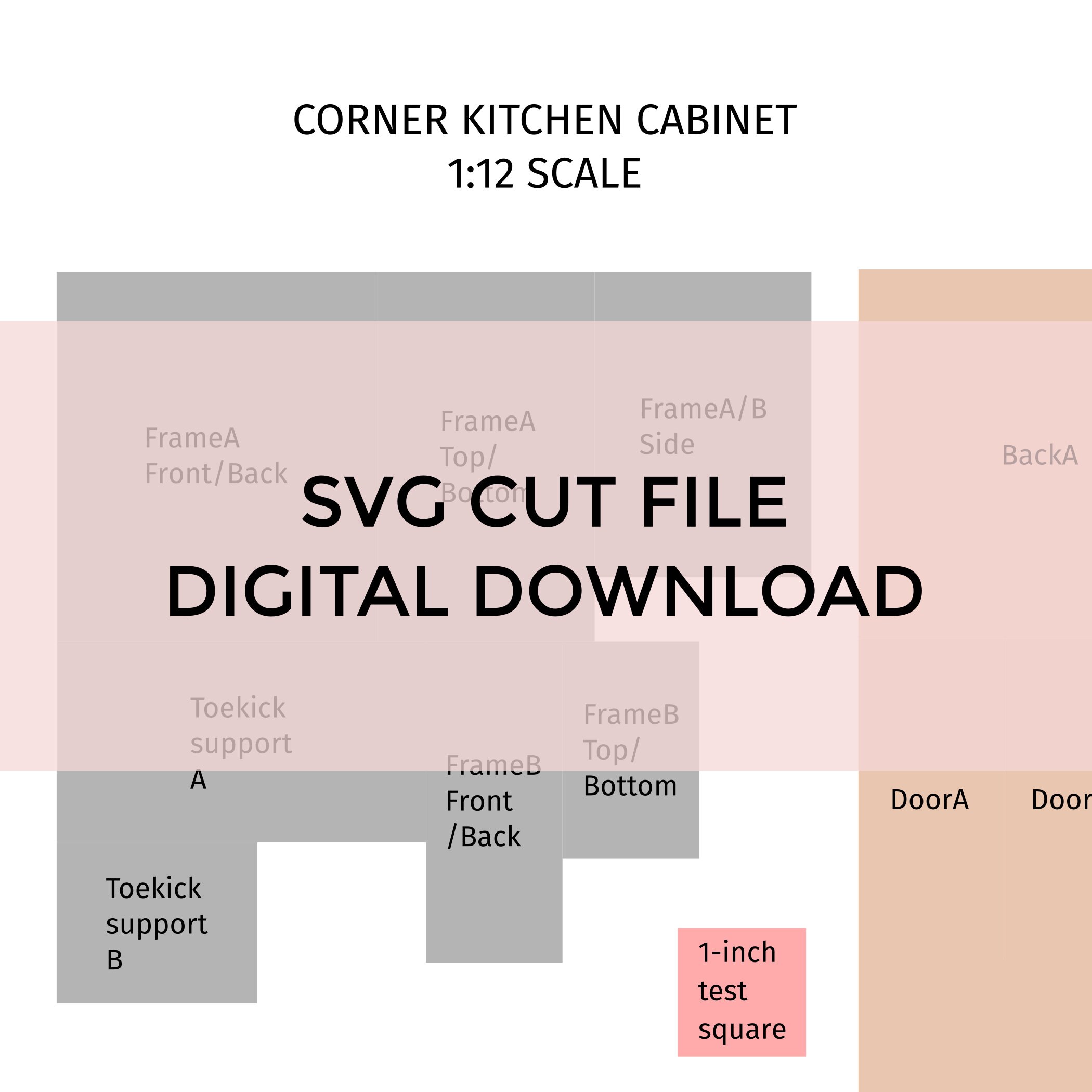SVG File for 1:12 Scale Dollhouse Miniature 1/12 Scale - Etsy