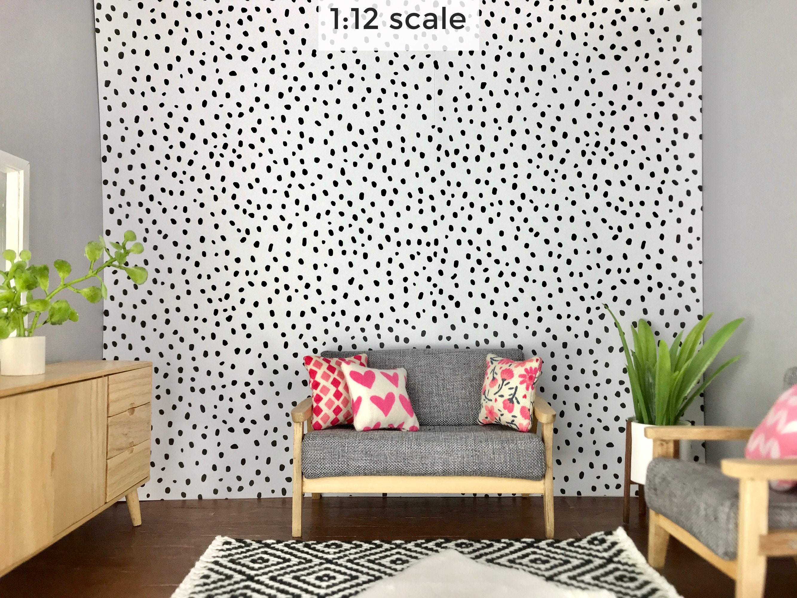 Dollhouse Wallpaper PDF Download Printable Modern Etsy