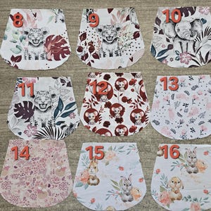 Sac à dos enfant maternelle tissus fleurs ou animaux avec sangles réglables personnalisées imagen 10