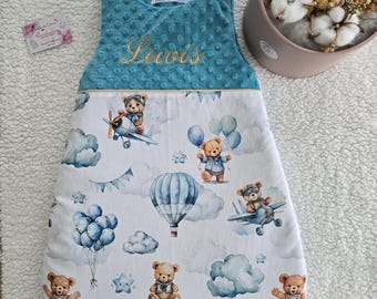 Gigoteuse personnalisée hiver mixte pattern ours en peluche