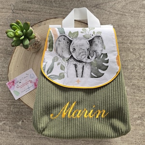Saco infantil de tecido com flores ou animais com sangles regulados personalizados
