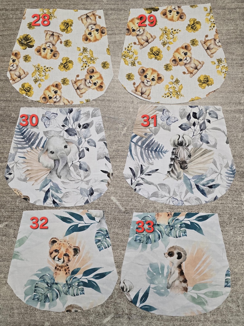 Sac à dos enfant maternelle tissus fleurs ou animaux avec sangles réglables personnalisées imagen 13