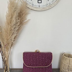 tapis à langer nomade personnalisé en double gaze de coton à pois dorés image 13