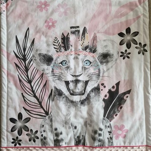 Couverture plaid personnalisé bébé lion, lion indien, renards image 7