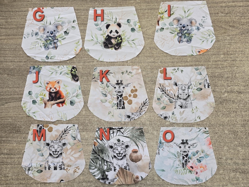 Sac à dos enfant maternelle tissus fleurs ou animaux avec sangles réglables personnalisées imagen 7