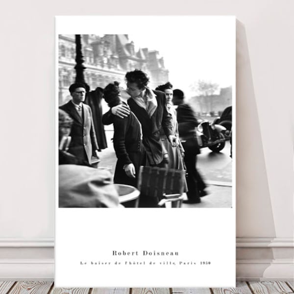 INSTANT DOWNLOAD / Robert Doisneau / Le baiser de l'Hôtel de Ville / Wall Art / Printable Art / Digital Download / Fashion Print