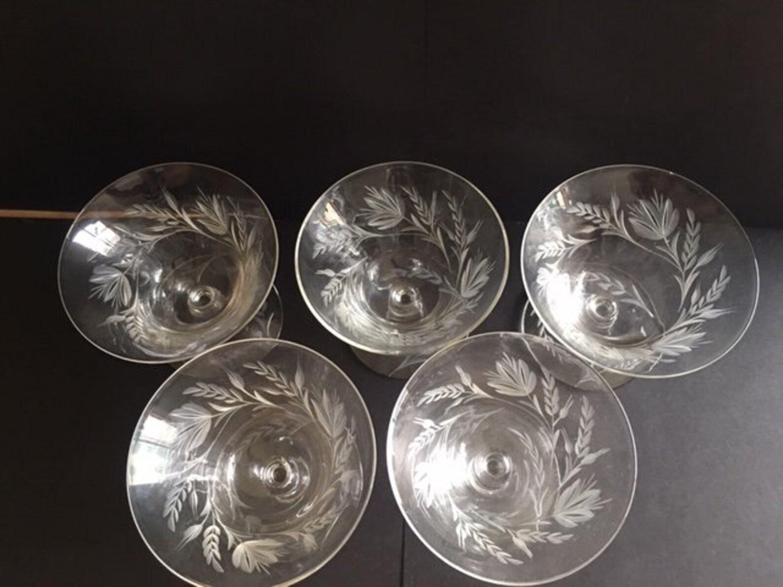 Vintage Etched Fine Crystal Wheat Pattern Dishes Rare Pieces Etsy.de