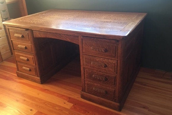 Antique double sided desk deals