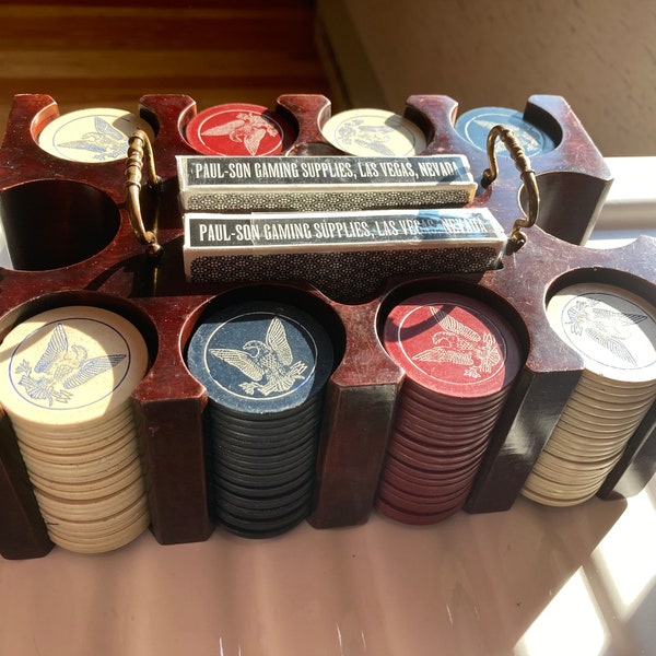 Antique Poker Chip Etsy