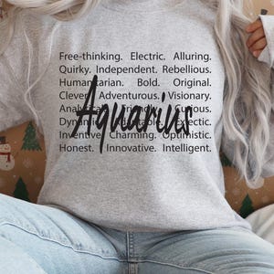 Verseau mots Svg, Svg signes du zodiaque, astrologie, horoscope, zodiaque anniversaire Svg, citation drôle, fichiers de coupe Cricut, téléchargement numérique