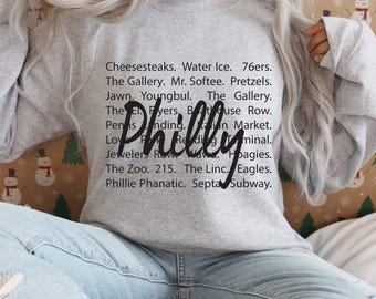 Philly Words Svg, Philadelphia Pride Svg, City Of Brotherly Love Svg, Rep Your City Png, Phlly Svg For Cricut Instant Download Files