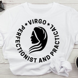 Signe du zodiaque Vierge SVG Perfectionniste et pratique en téléchargement immédiat, Traits d&#39;anniversaire Vierge SVG, SVG astrologie, fichiers Svg coupe terre signe