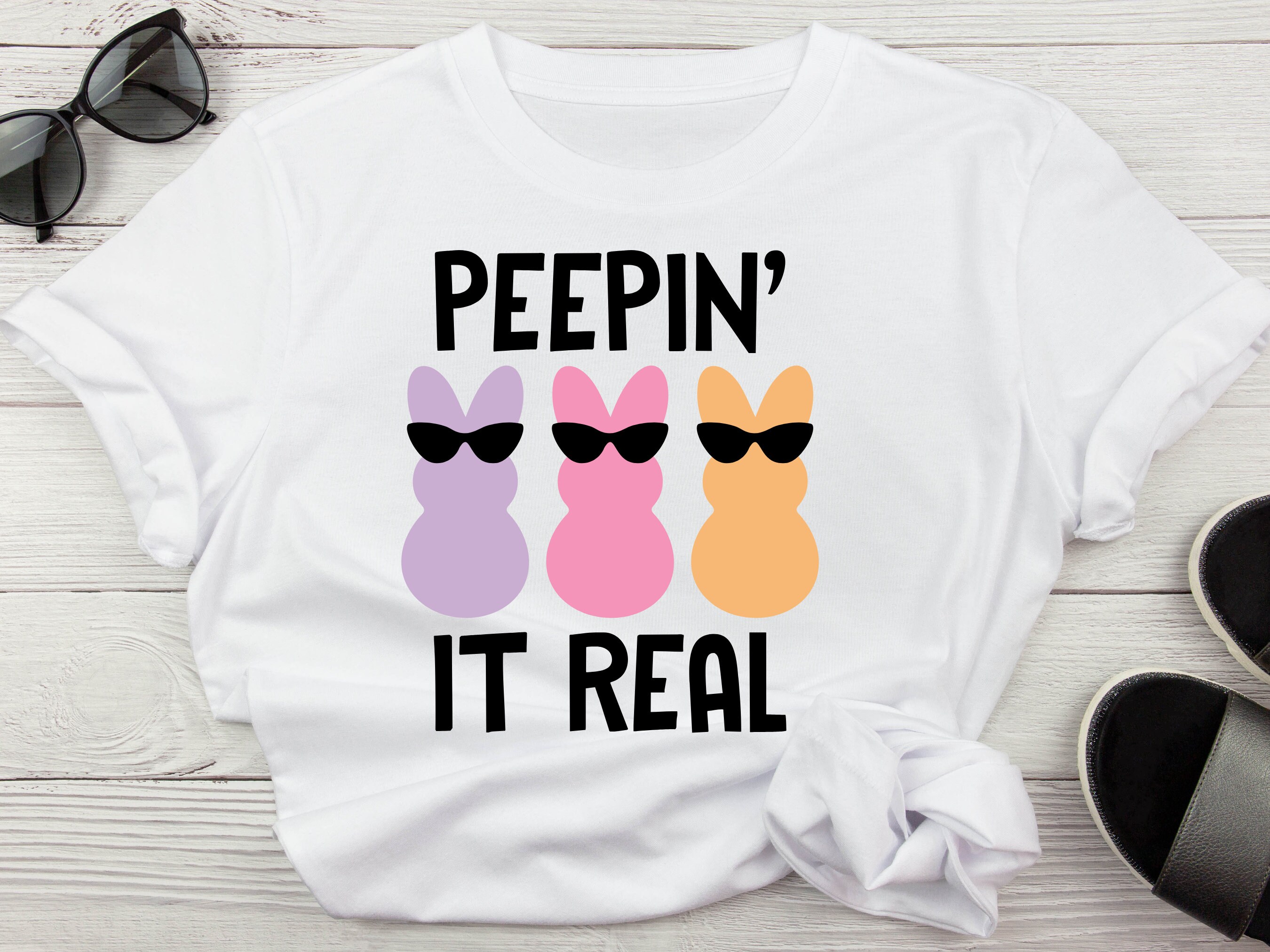 Peepin' It Real Funny Easter T-Shirt Peepin' It Real Funny Easter T-Shirt