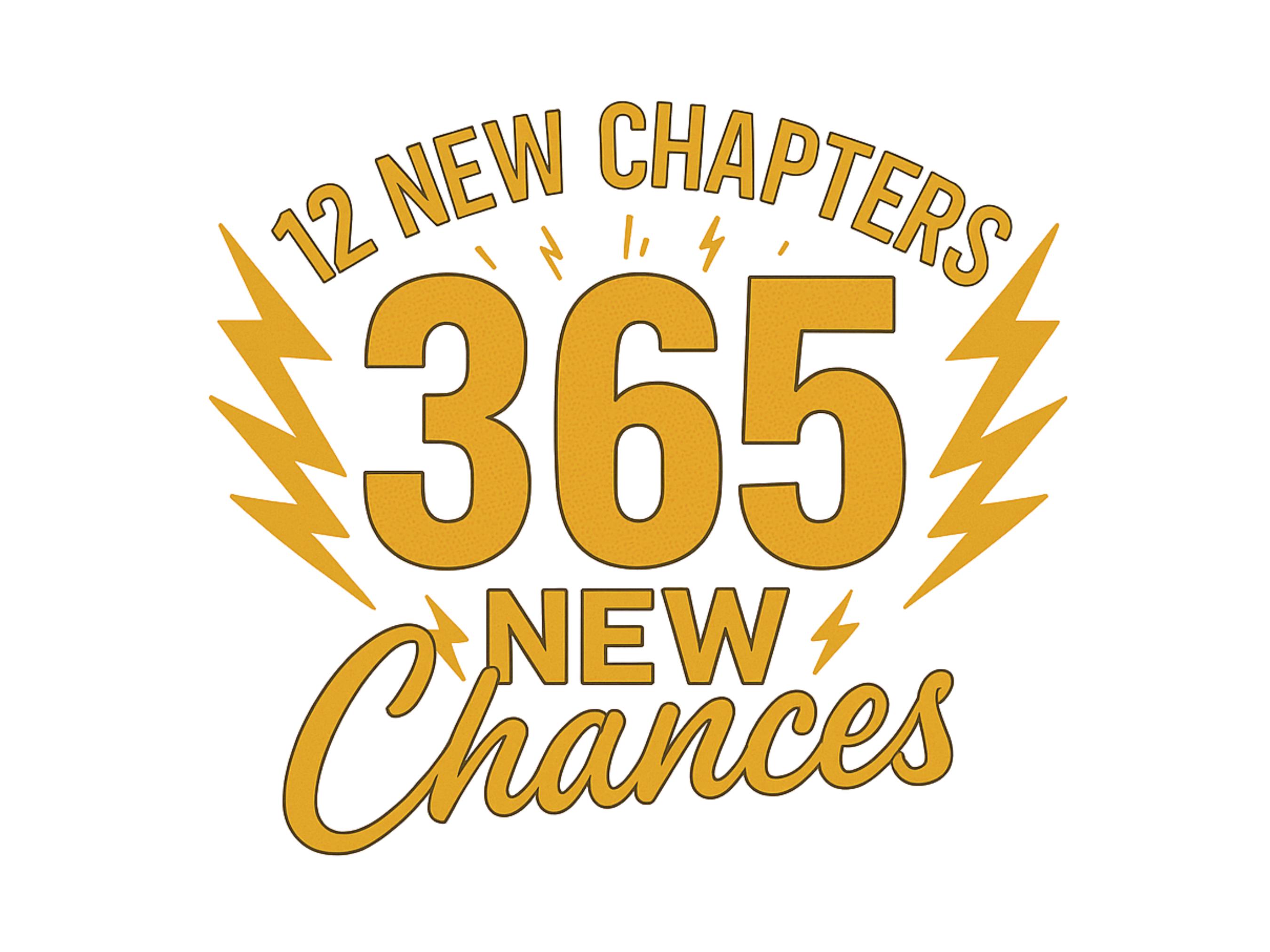 365 New Chances PNG, New Year Inspirational Quote Sublimation