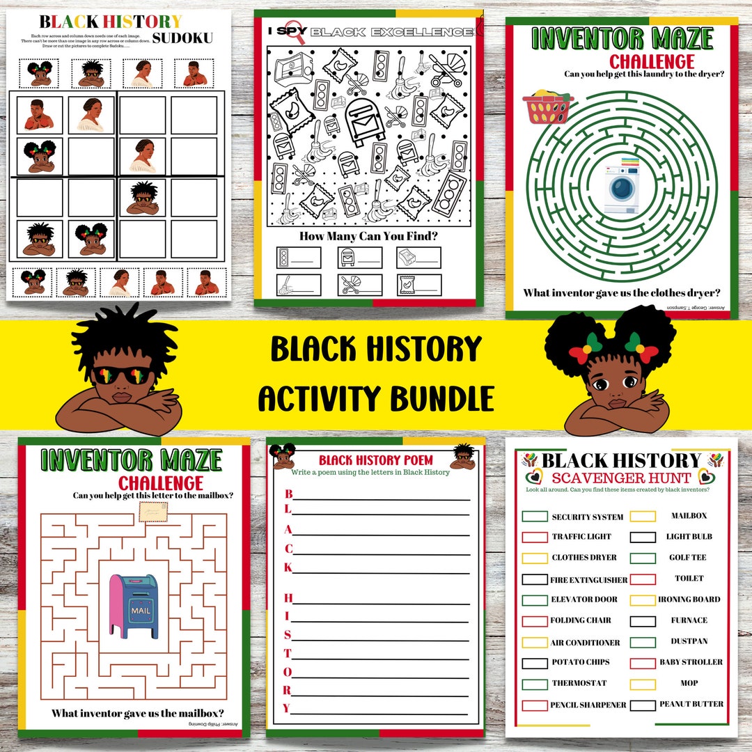 Black History Month Activities For Kids MLK Activity Printable Black 
