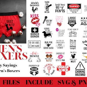 Männer schmutzigen Spruch Boxer Bundle SVG, Boxer Brief SVG, lustige Herren Boxer svg, freche Boxer svg, Valentinstag Geschenk für ihn Bachelor svg