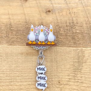 Mine birds badge reel - fish badge reel-turtle badge reel -cute badge reel - nurse badge reel - ID holder- badge clip-fish badge- pediatrics
