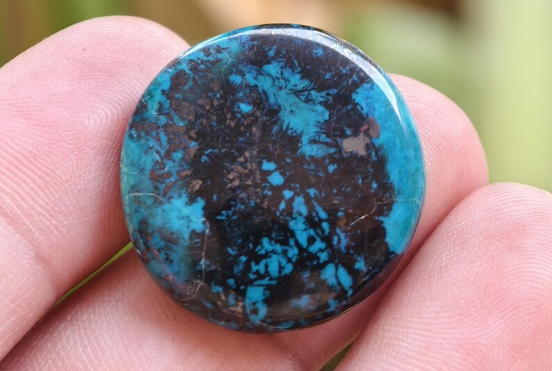 Natural Parrot Wings Chrysocolla Cabochon | Peruvian Blue Green ...