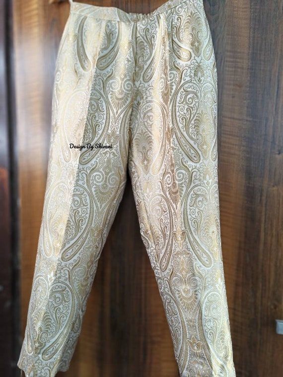 Brocade Pants Silk Pants Silk Trousers Brocade Trouser 