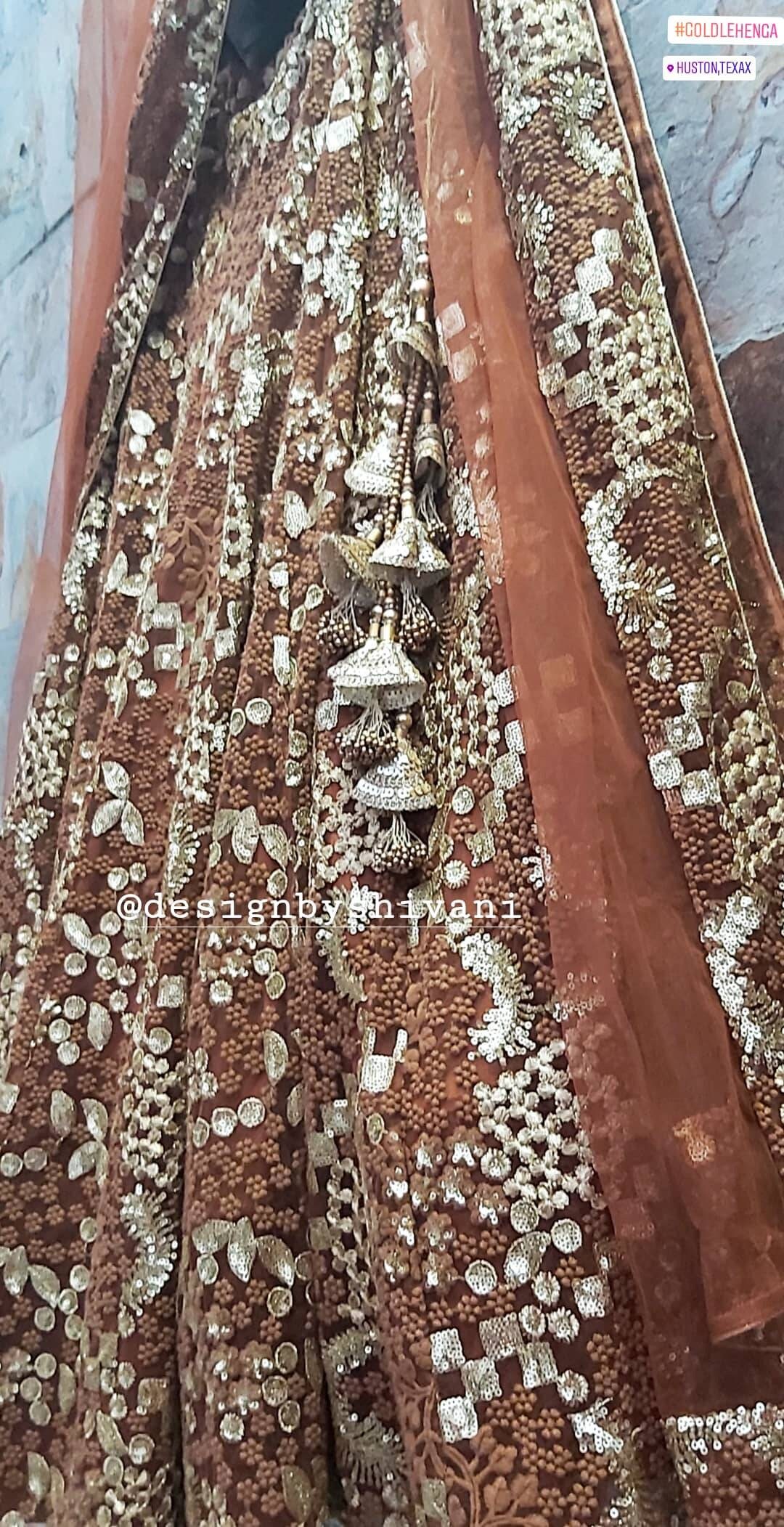 Copper Bridal Lehenga Copper Wedding Dresse Wedding Lehenga Etsy