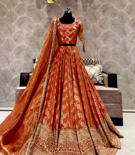 Brocade lehenga online sale