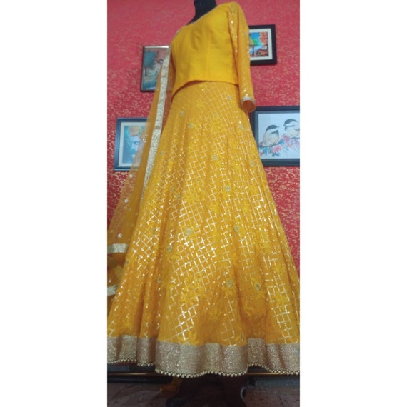 yellow indian wedding dress