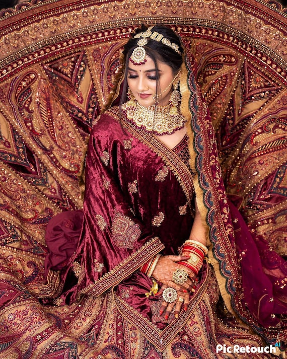 Buy Luxury Bridal Lehenga/ Wedding Outfits/ Asian Wedding/hand Embroidered  Lehenga/ Lehenha Online in India 