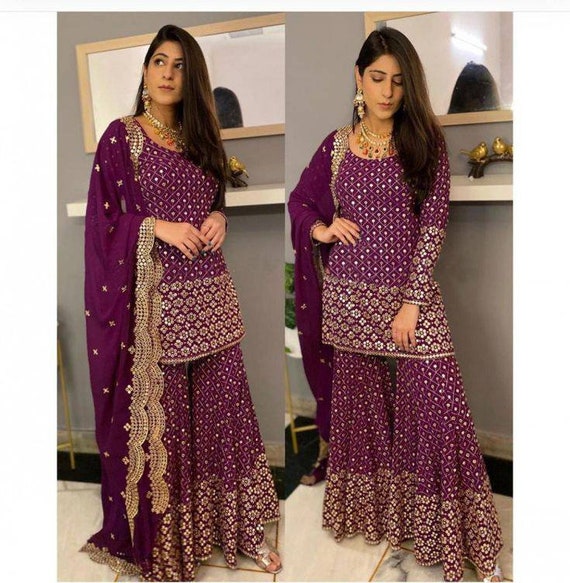 long kurti with sharara images