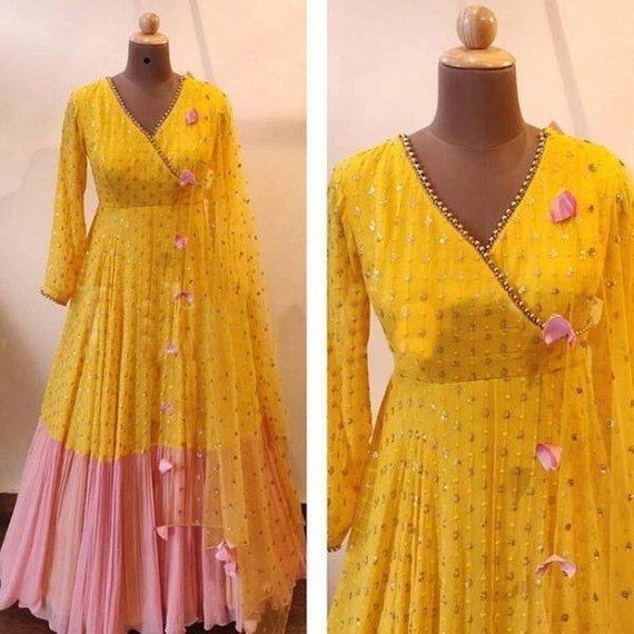 yellow gown for haldi