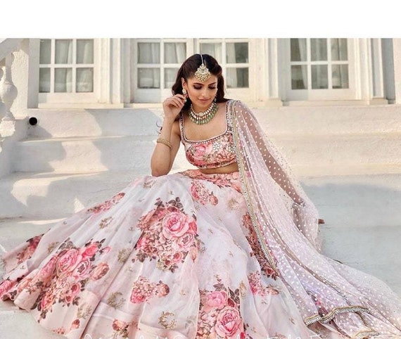 Floral Lehenga/lehenga Shopping Online Canada/bridesmaid Lehenga