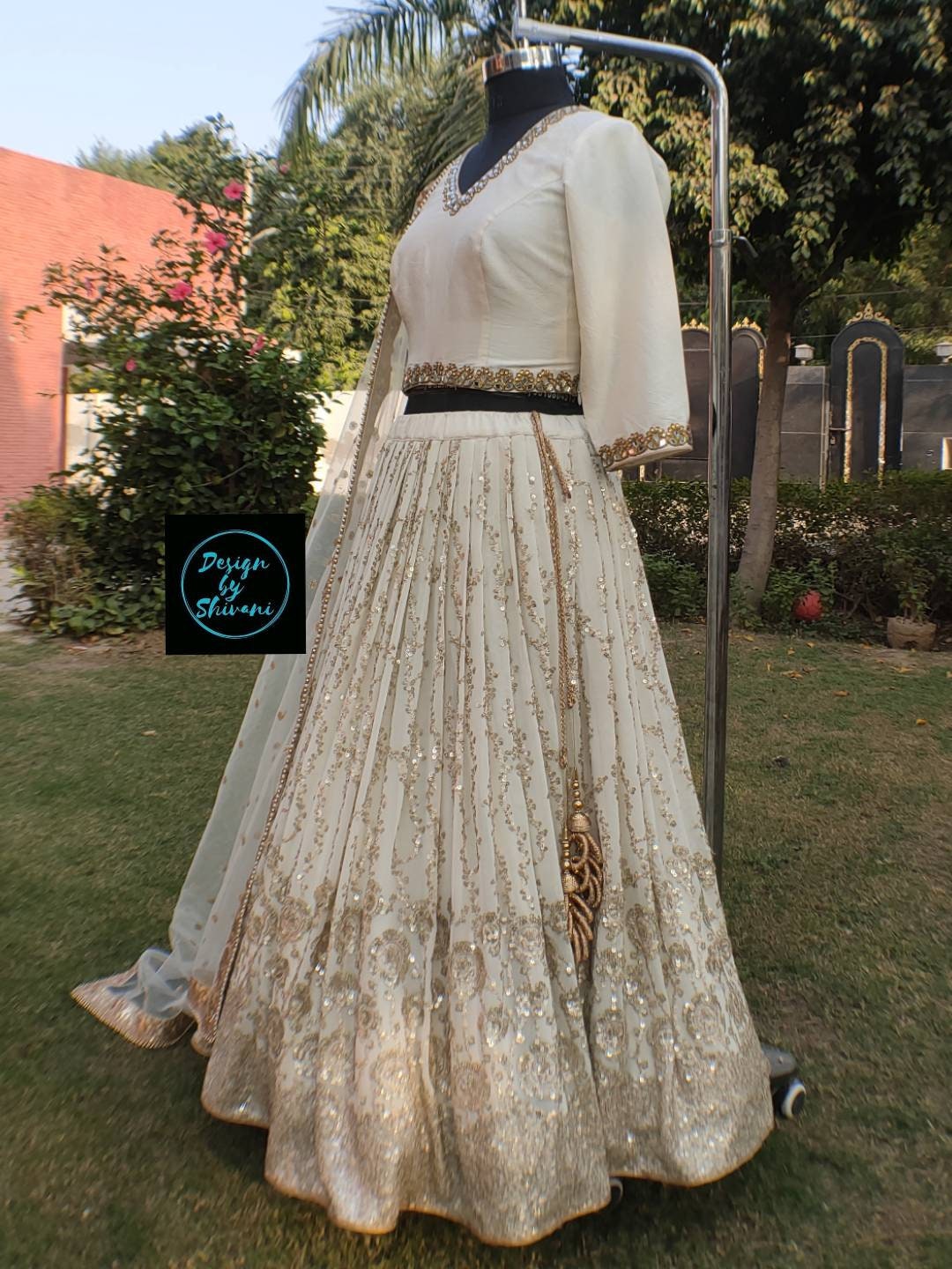 Ivory ceremony lehenga choli set / wedding dress/lehenga/ | Etsy