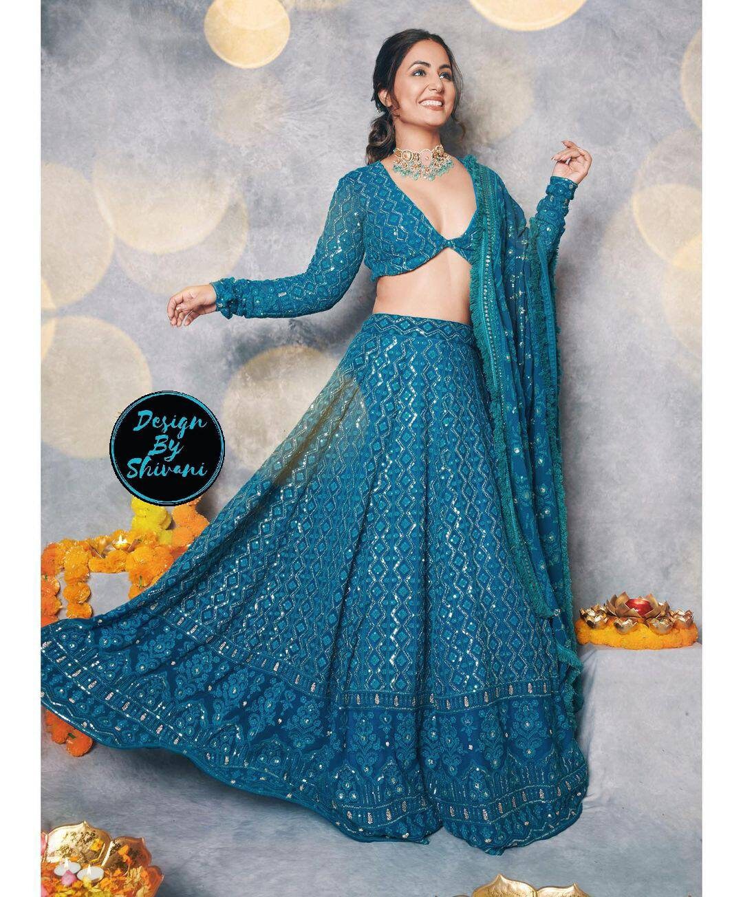 chikankari wedding lehenga