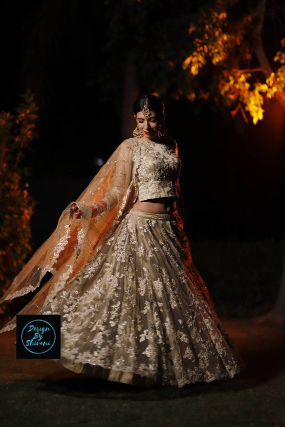 Indian Brides In Gold Wedding Lehengas That Made a WOW Impression - Wish N  Wed