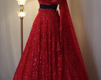 Priyanka chopra red lehenga hot sale