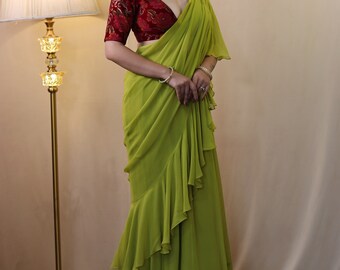 Pre stiched saree / stiched saree / saree