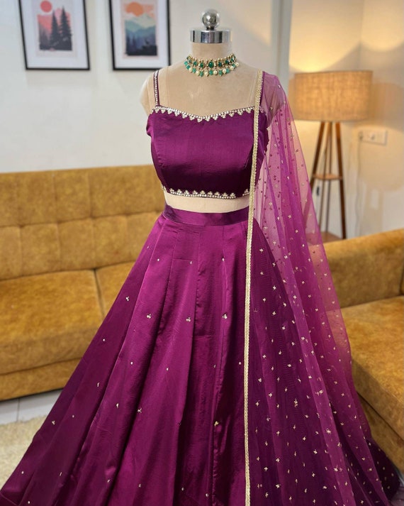 Plum Lehenga bridesmaids Lehenga hindu Wedding Lehenga lehenga