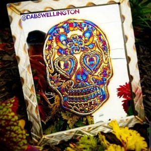 Sugar Skull welded artwork