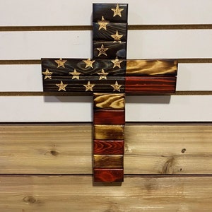 Flag cross - American Flag - Wall Decor - Sign