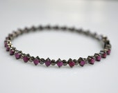 Natural Ruby Faceted Round Cut Vintage Bracelet 925 Sterling Ruby Bracelet July Birthstone Ruby Bracelet For Men Women