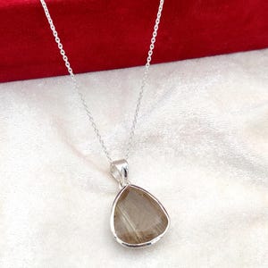 Golden Rutile Pendant, 925 Sterling Silver Pendant, Statement Pendant, Dainty Pendant, Boho Pendant, Handmade Gemstone Pendant, Gift For Her