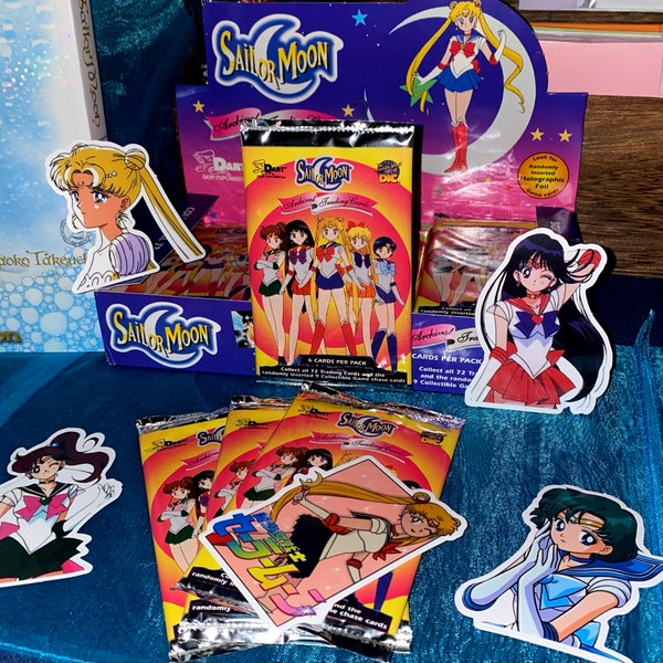 Sailor Moon Trading Cards & Stickers - Vintage Packs, 90s, Anime, Japanese Collectibles